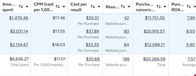 Ads Manager screenshot for Peptide 06